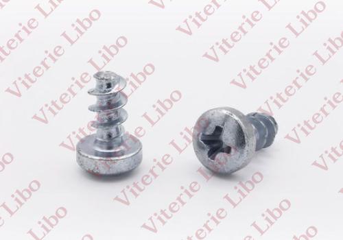 Cross recessed cheese head screw thread for plastic without point