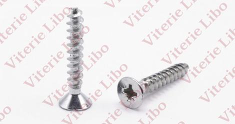 Cross recessed countersunk head cap chipboard screw without point