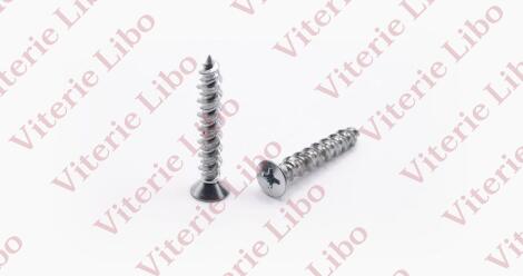 Cross recessed hi-lo countersunk flat head tapping screws