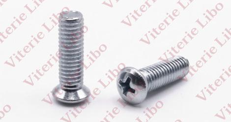 Cross recessed raised countersunk oval head screw