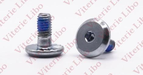 Hexagon socket flat head screw knurled underhead