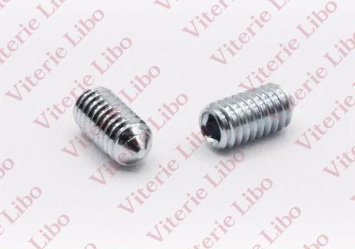 Hexagon socket set screws with cone point
