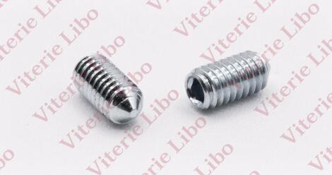 Hexagon socket set screws with cone point