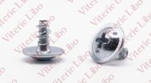 Truss washer head screw double thread for plastic without point
