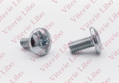 Grande vis à tête bombée avec empreinte combinée et tête dentelée