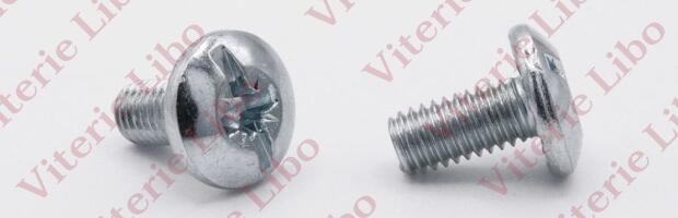 Grande vis à tête bombée avec empreinte combinée et tête dentelée