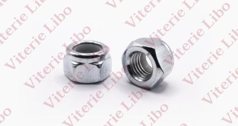Dadi esagonali autobloccanti alti con anello in nylon