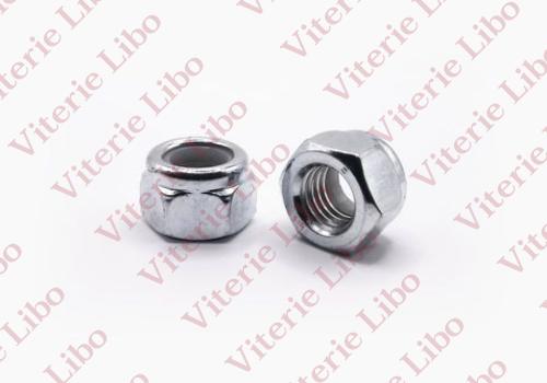 Dadi esagonali autobloccanti alti con anello in nylon