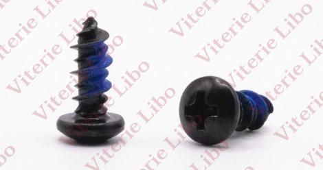 Vite testa cilindrica impronta croce doppio filetto per plastica