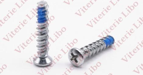 Vite testa svasata calotta impronta croce doppio filetto per plastica senza punta