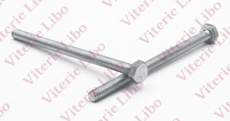 Viti a testa esagonale con gambo interamente filettato (passo grosso)