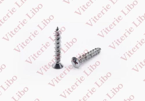 Viti autofilettanti hi-lo a testa svasata piana con impronta a croce
